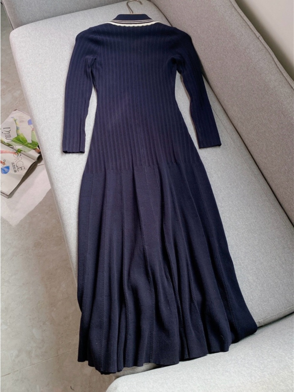 SANDRO Alexandrine Long Sleeve Sweater Dress - Picture 6 of 15